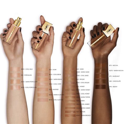 ysl touche eclat foundation vs all hours|ysl touche eclat foundation swatches.